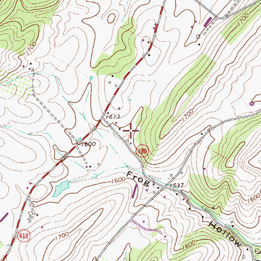 Topographic Map of Linville District, VA