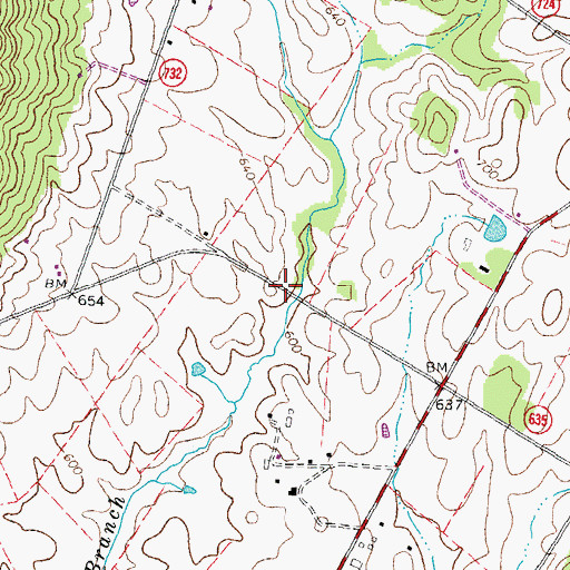 Topographic Map of Marshall District, VA