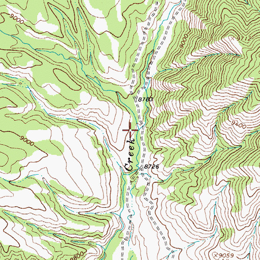 Topographic Map of Little Ute Creek, CO