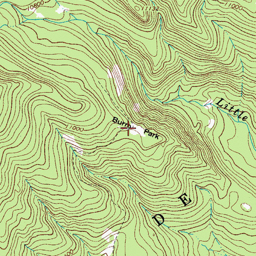Topographic Map of Burro Park, CO