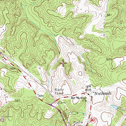 Topographic Map of Meherrin River District, VA