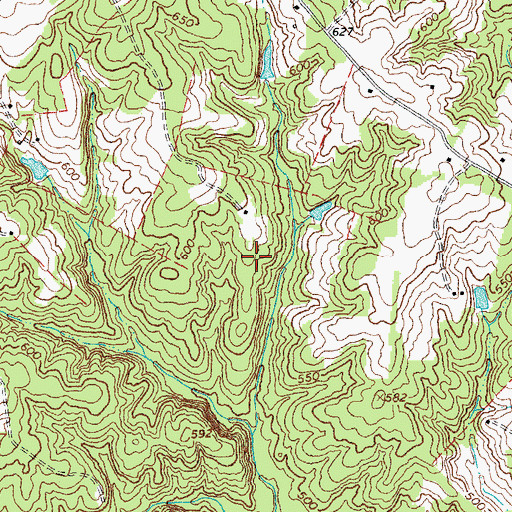 Topographic Map of Midway District, VA
