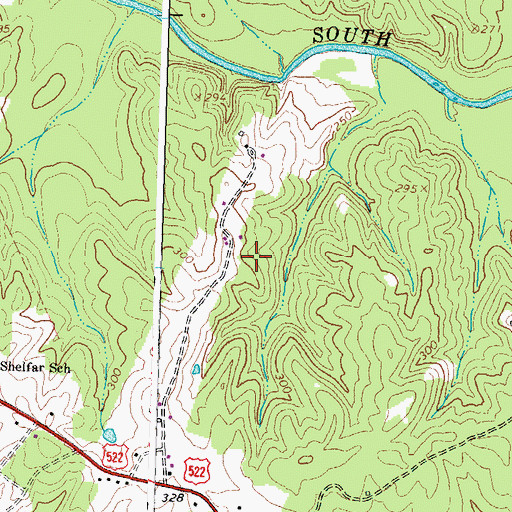 Topographic Map of Mountain Road District, VA