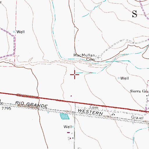 Topographic Map of Cottonwood Creek, CO