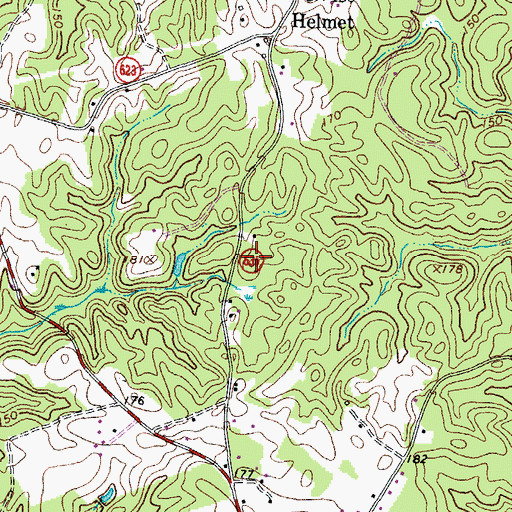 Topographic Map of Newtown District, VA
