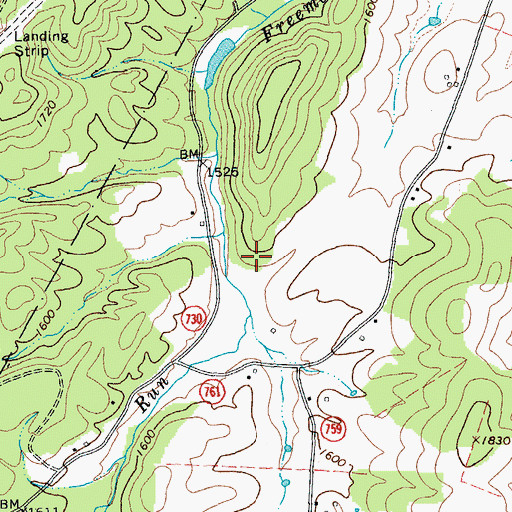 Topographic Map of North River District, VA