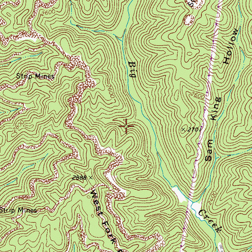 Topographic Map of Northwestern District, VA