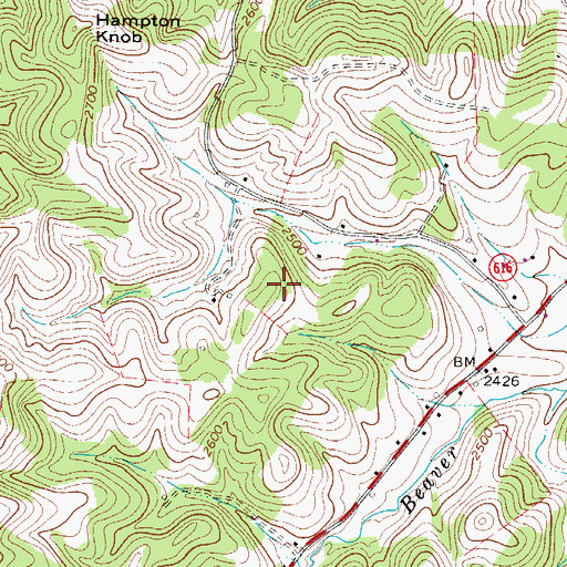 Topographic Map of Old Town District, VA