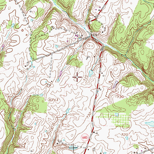 Topographic Map of Opequon District, VA