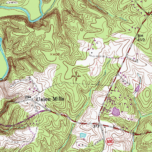 Topographic Map of Palmyra District, VA