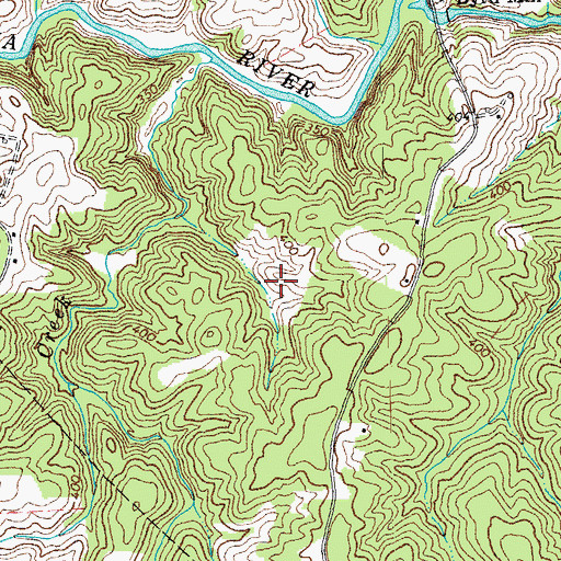 Topographic Map of Patrick Henry District, VA