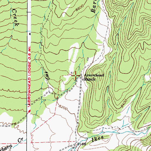 Topographic Map of Arrowhead Ranch, CO