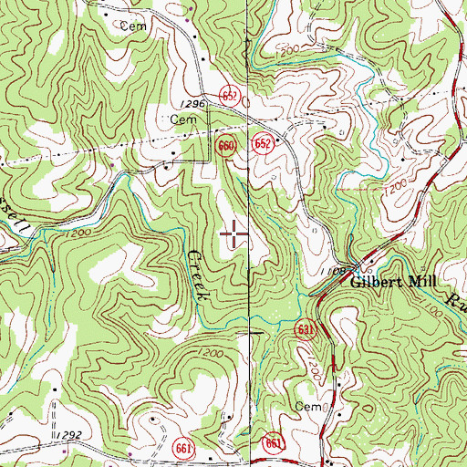 Topographic Map of Peters Creek District, VA