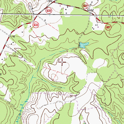 Topographic Map of Petsworth District, VA