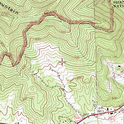 Topographic Map of Piedmont District, VA