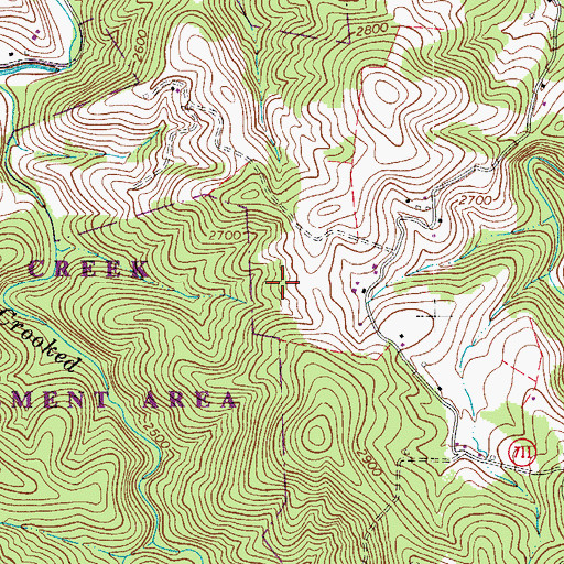 Topographic Map of Piper Gap District, VA