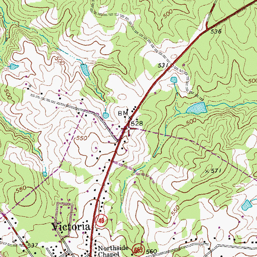 Topographic Map of Plymouth District, VA