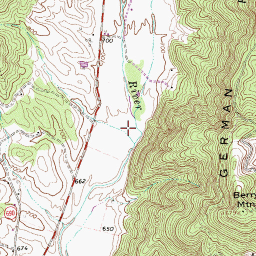 Topographic Map of Rapidan District, VA