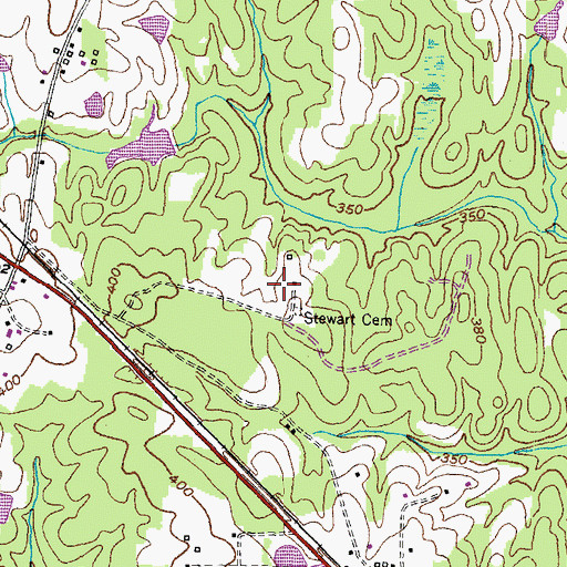 Topographic Map of Red Oak District, VA