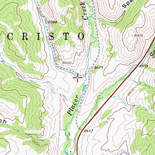 Topographic Map of Bronco Dan Gulch, CO