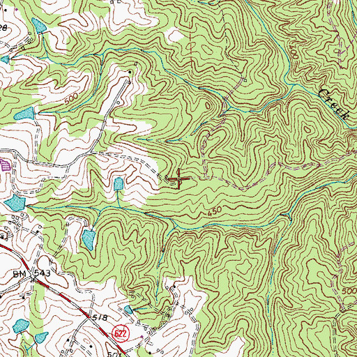Topographic Map of Rehoboth District, VA