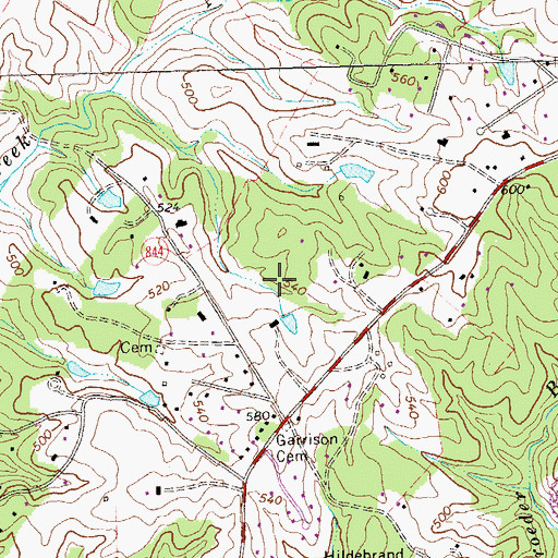 Topographic Map of Rio District, VA