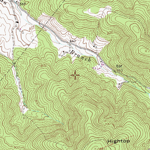 Topographic Map of Rivanna District, VA