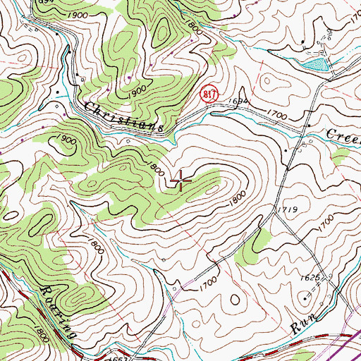 Topographic Map of Riverheads District, VA