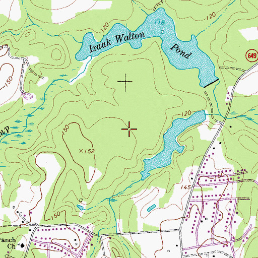 Topographic Map of Rives District, VA