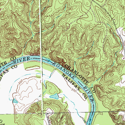 Topographic Map of Roanoke District, VA
