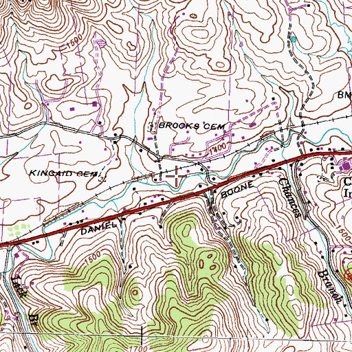 Topographic Map of Rose Hill District (historical), VA