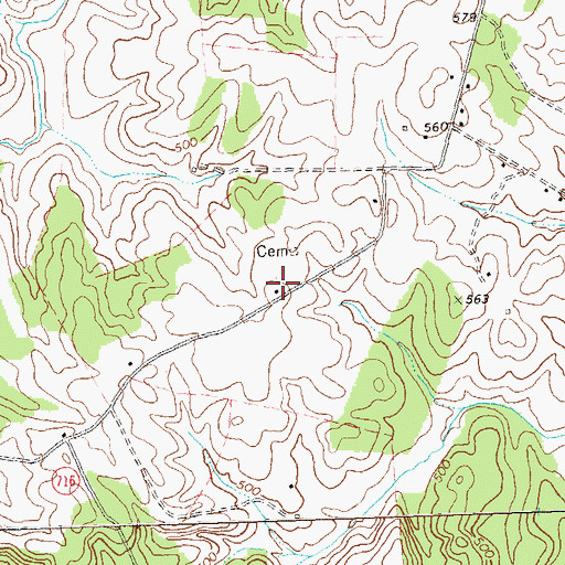 Topographic Map of Salem District, VA