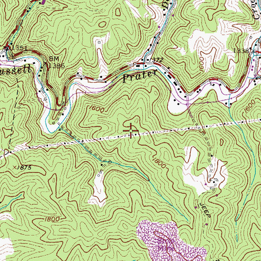 Topographic Map of Sand Lick District, VA