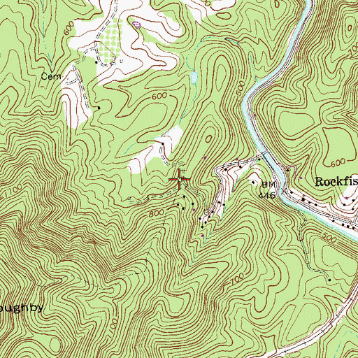Topographic Map of Schuyler District (historical), VA