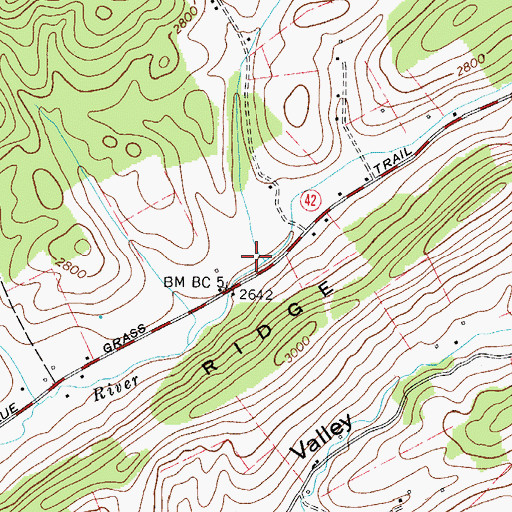 Topographic Map of Sharon District (historical), VA