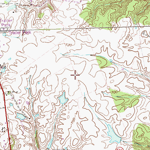 Topographic Map of Shawnee District, VA