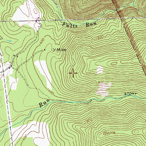 Topographic Map of District 5, Shenandoah, VA