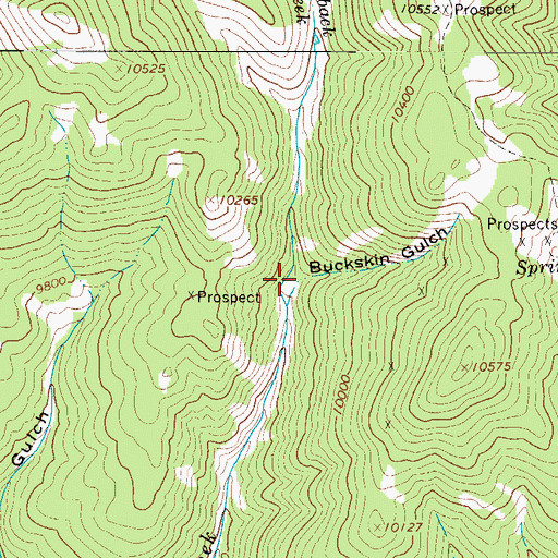 Topographic Map of Buckskin Gulch, CO