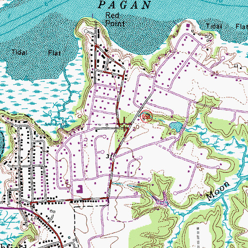 Topographic Map of Smithfield District, VA