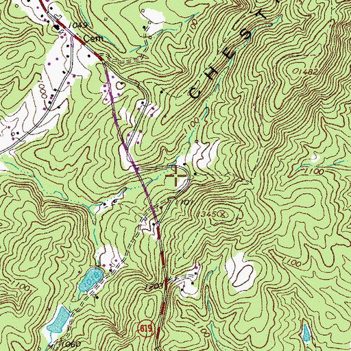 Topographic Map of Snow Creek District, VA