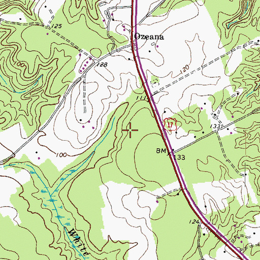 Topographic Map of South District, VA