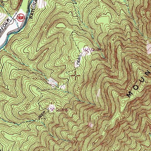 Topographic Map of South River District, VA