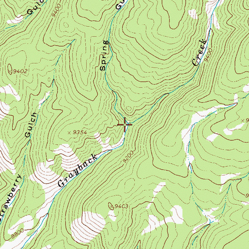 Topographic Map of Spring Gulch, CO
