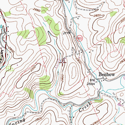 Topographic Map of Southern District, VA