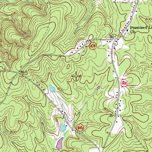 Topographic Map of Southside District (historical), VA