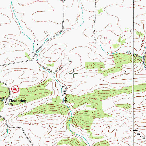 Topographic Map of Speedwell District, VA