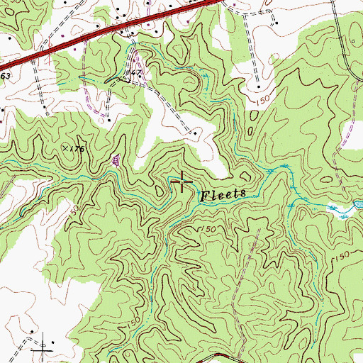 Topographic Map of Saint Stephens Church District, VA