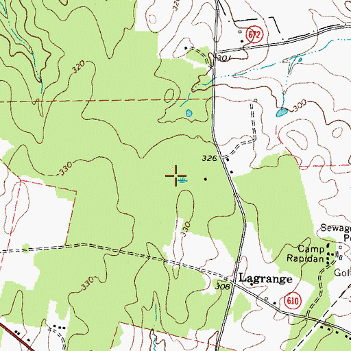 Topographic Map of Stevensburg District, VA