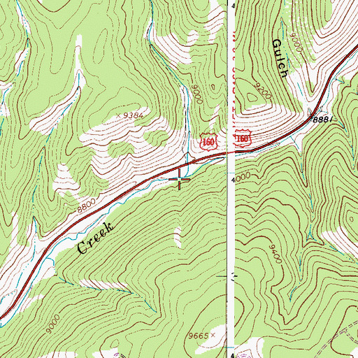 Topographic Map of Willow Creek, CO