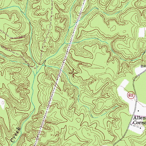 Topographic Map of Stevensville District, VA